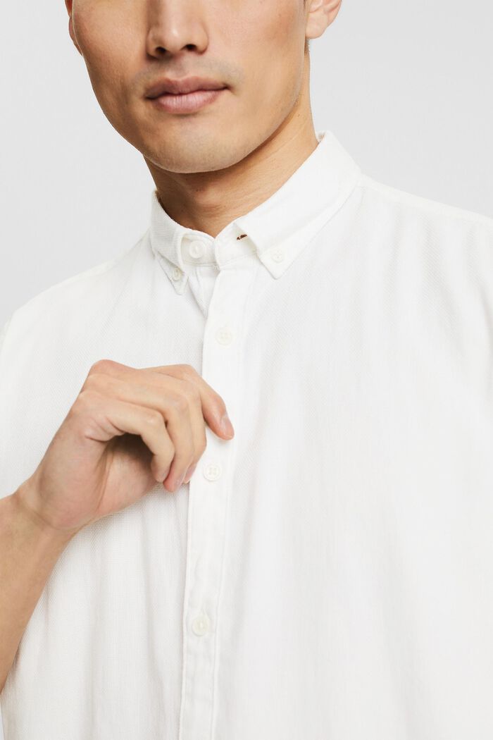 Top with a button-down collar, OFF WHITE, detail image number 2