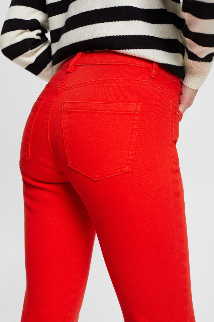 Mid-rise slim fit stretch jeans, RED, detail image number 4