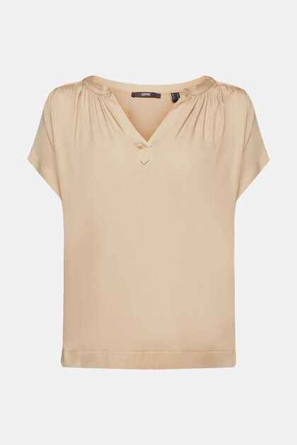 V-neck blouse, LENZING™ ECOVERO™