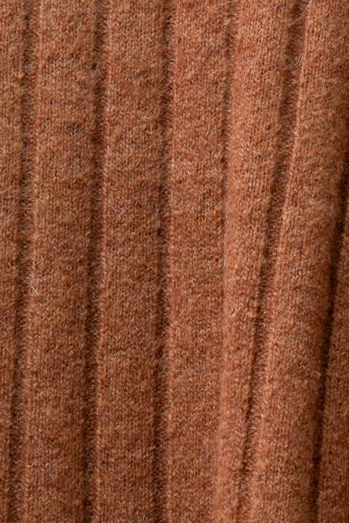 Flat Rib-Knit Sweater, BARK, detail image number 5