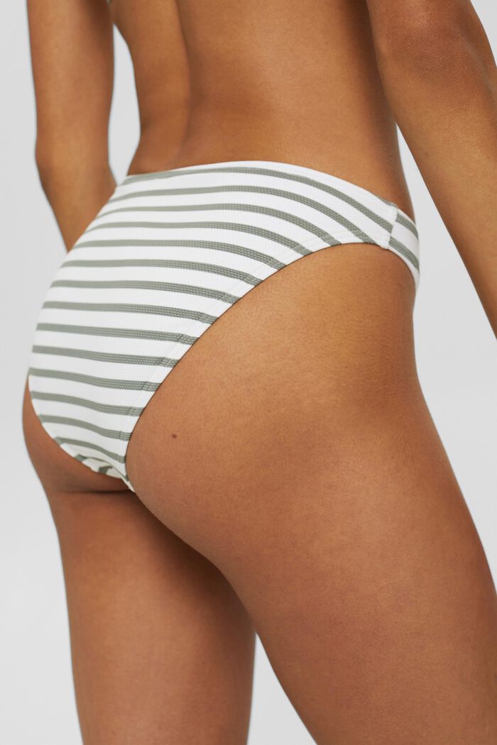Recycled: striped bikini briefs, LIGHT KHAKI, detail image number 3