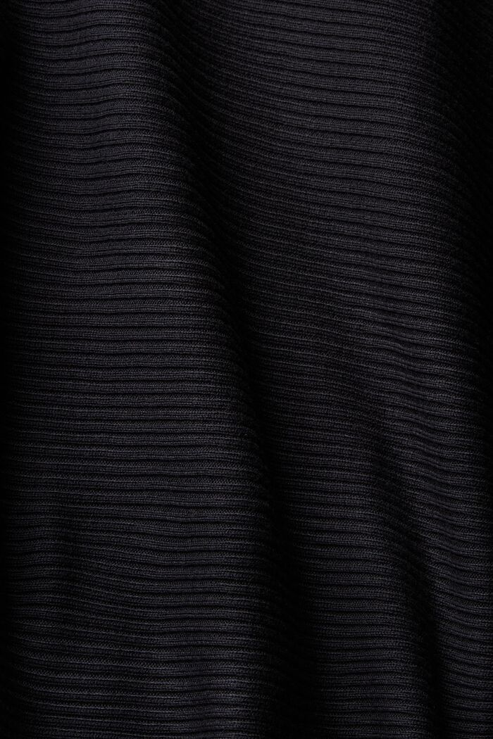 Ribbed hoody made of recycled fabric, BLACK, detail image number 5