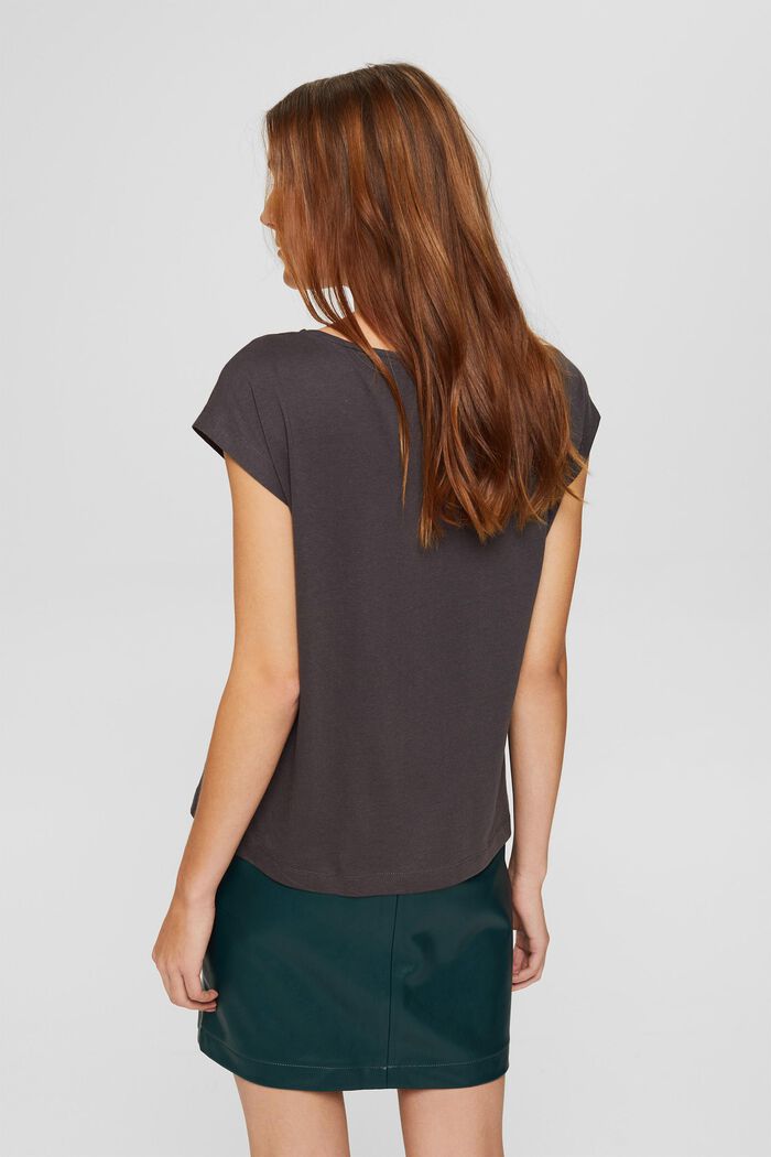 Statement top made of blended organic cotton, ANTHRACITE, detail image number 3