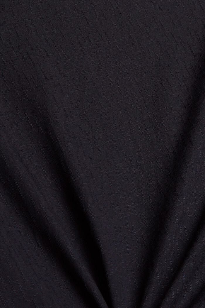 Textured pattern blouse, LENZING™ ECOVERO™, BLACK, detail image number 4