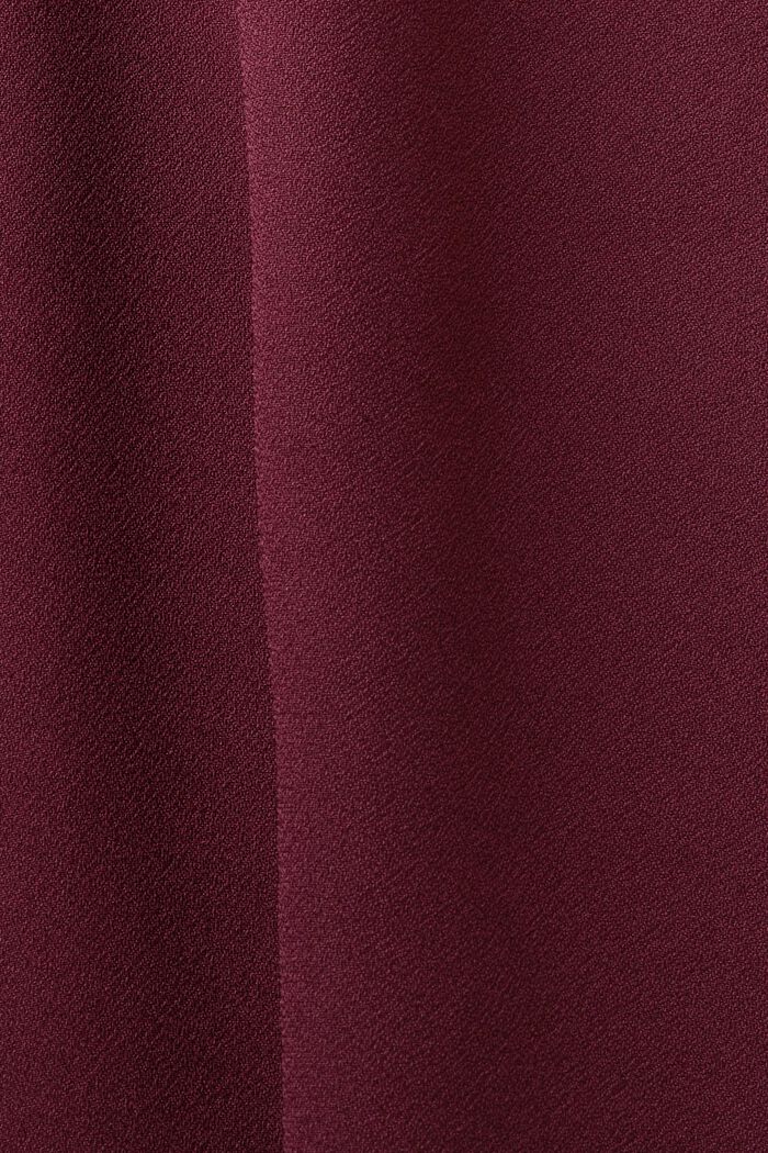 Stretch blouse with open edges, AUBERGINE, detail image number 4
