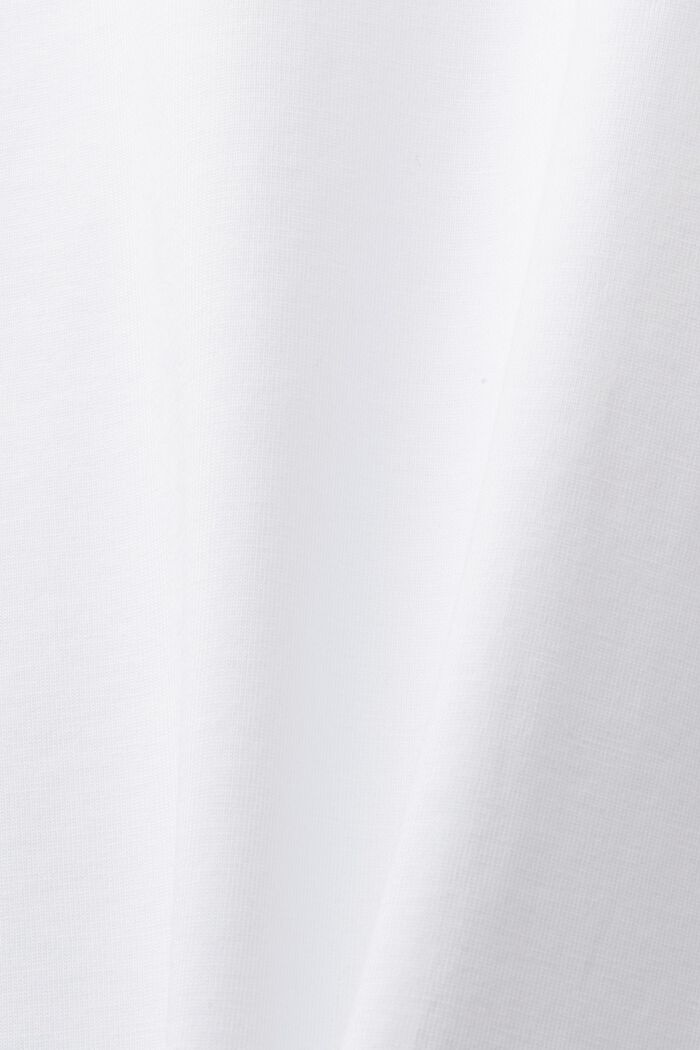 Pima Cotton-Jersey Crewneck T-Shirt, WHITE, detail image number 5