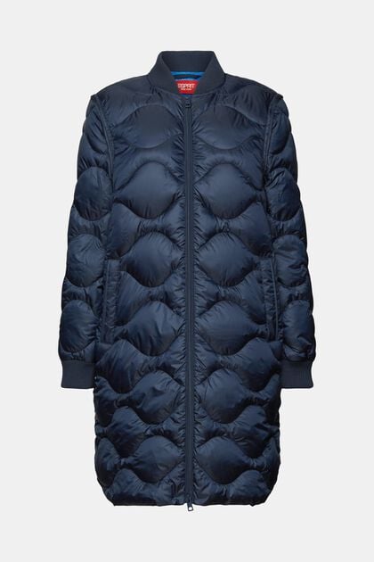 Recycled: quilted transformer coat