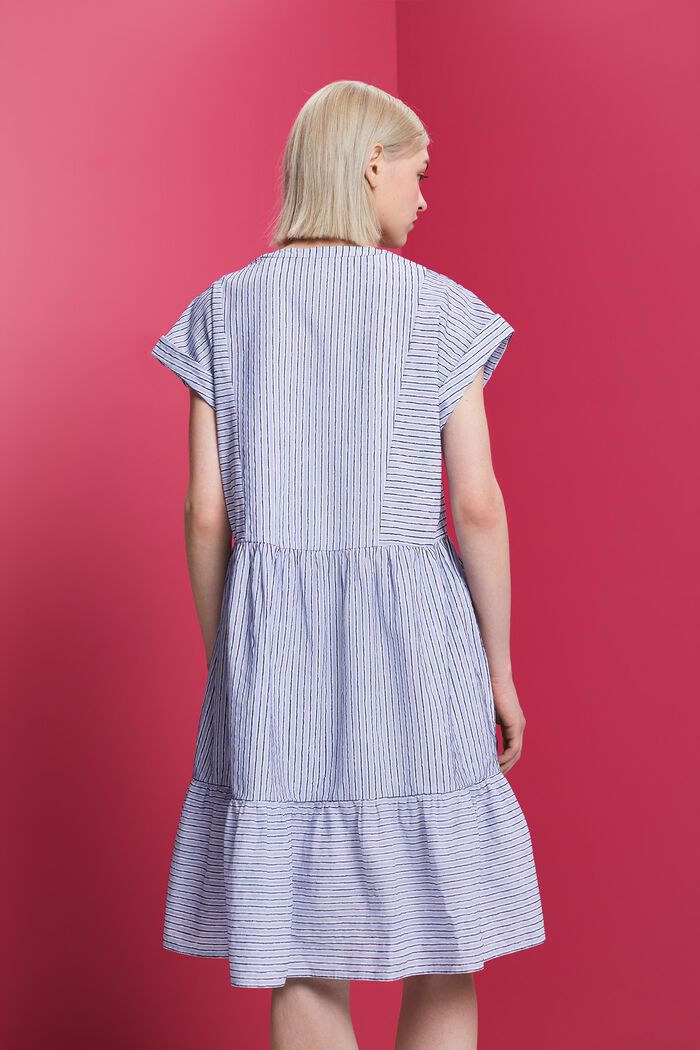 Striped dress, 100% cotton, BRIGHT BLUE, detail image number 3