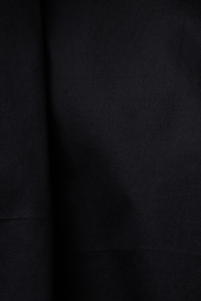 Long-Sleeve Poplin Shirt, BLACK, detail image number 5