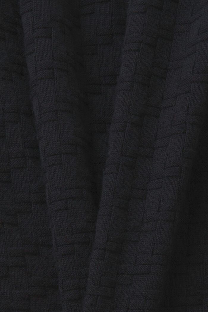 Textured knit cardigan, BLACK, detail image number 5