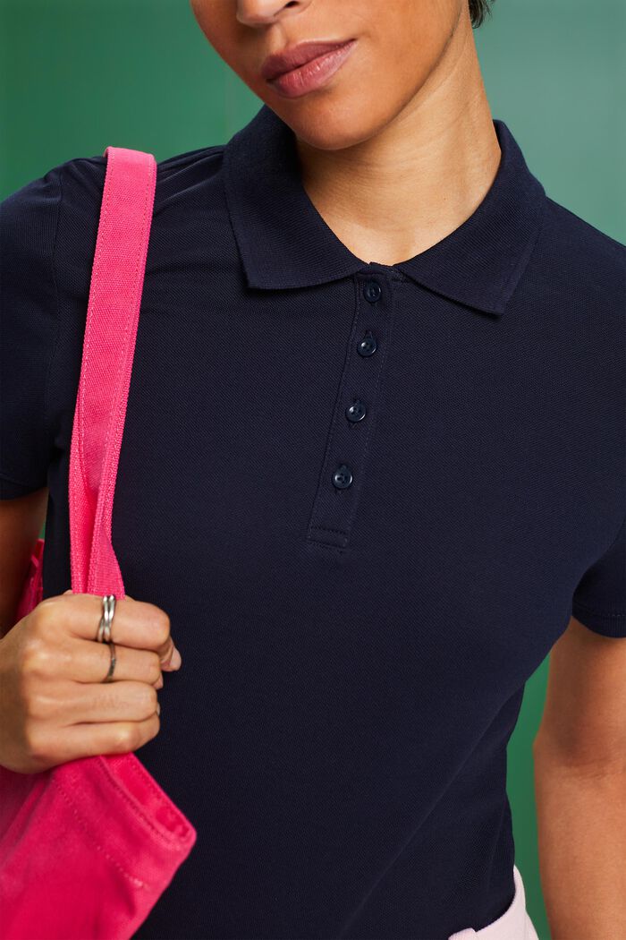 Jersey Polo Shirt, NAVY, detail image number 3