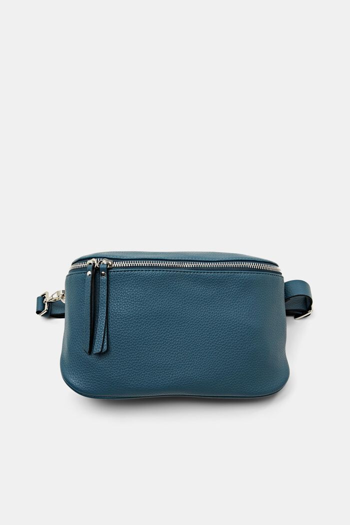 Vegan Leather Crossbody Bag, PETROL BLUE, detail image number 0