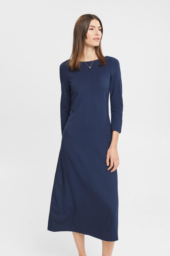 Fit and flare midi dress, NAVY, detail image number 0