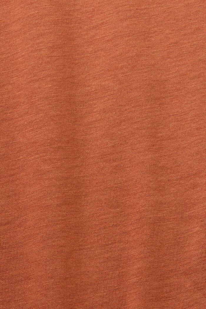 Cotton-Blend Jersey Turtleneck, TERRACOTTA, detail image number 5
