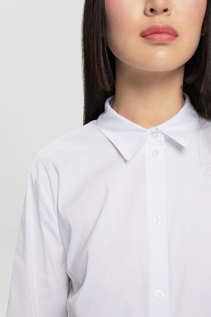 Shirt blouse, WHITE, detail image number 0