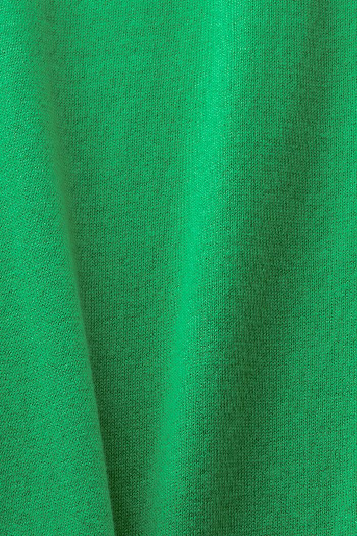 Cotton V-Neck Sweater, GREEN, detail image number 5