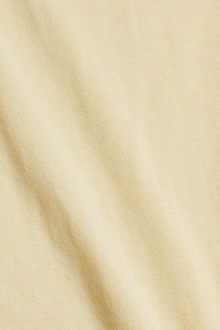 Fine knit jumper with a rolled hem, PASTEL YELLOW, detail image number 4
