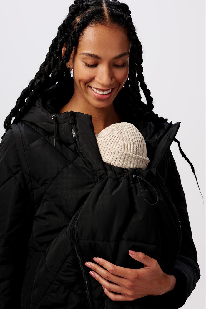 MATERNITY 3-in-1 Padded Quilted Jacket, BLACK INK, detail image number 1