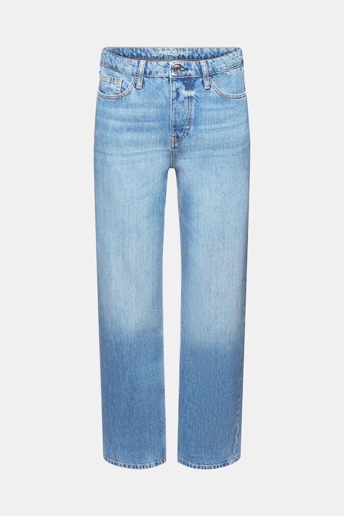 Retro Mid-Rise Straight Jeans, BLUE MEDIUM WASHED, detail image number 6