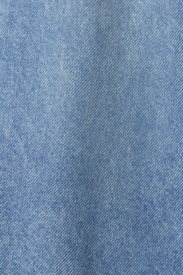 Denim skirt with paperbag waistband, BLUE LIGHT WASHED, detail image number 6