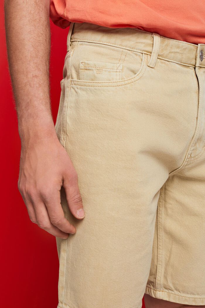Coloured denim shorts, SAND, detail image number 2
