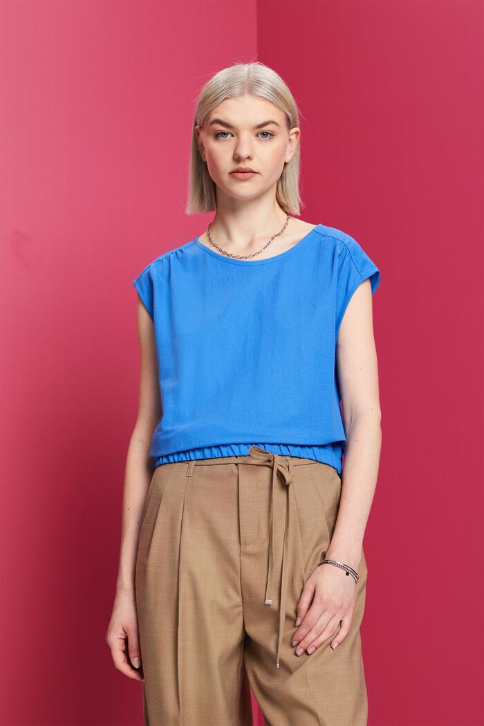 Sleeveless blouse, BRIGHT BLUE, detail image number 0