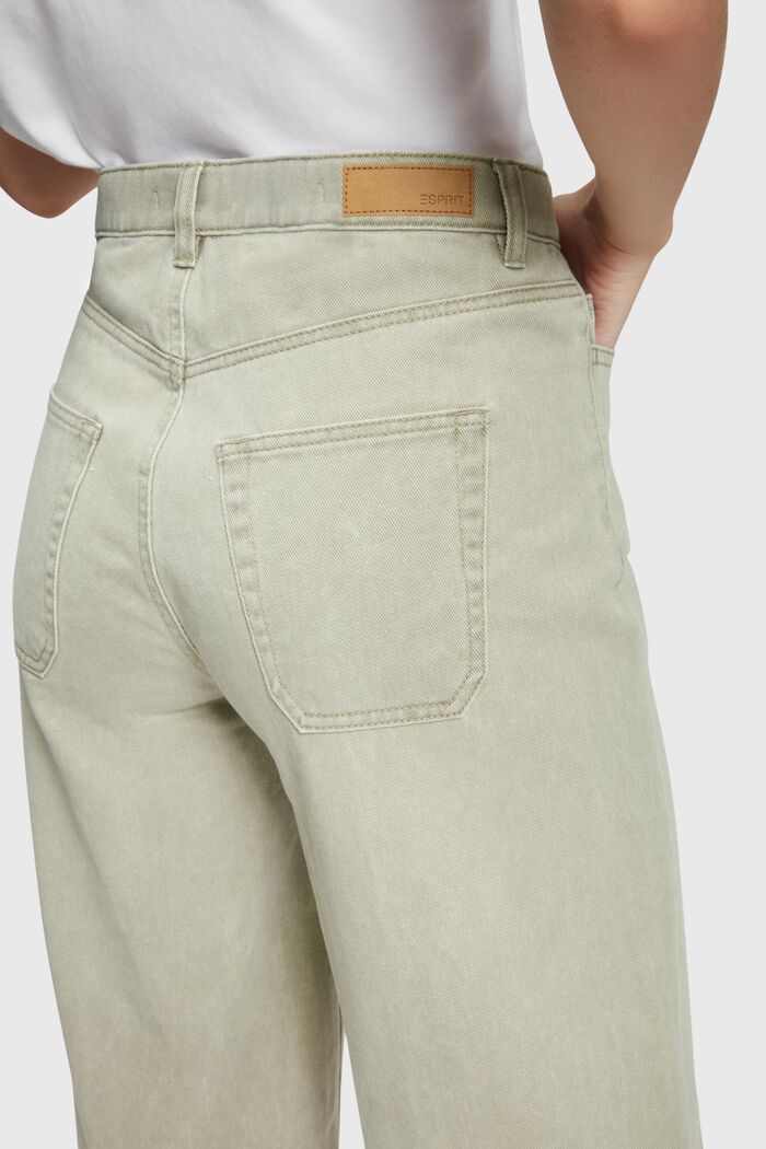 Culottes with a high waistband, PALE KHAKI, detail image number 3