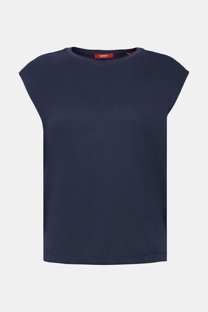 Jersey top with a soft touch, NAVY, detail image number 6