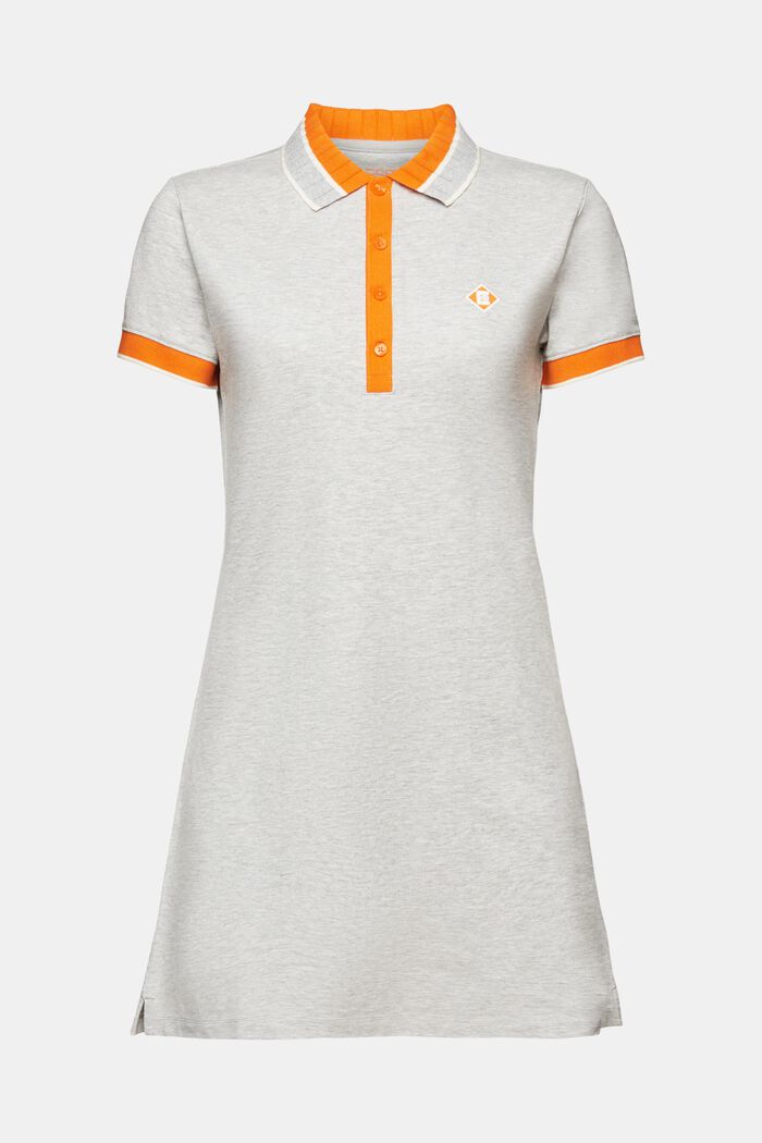 Polo T-Shirt Mini Dress, LIGHT GREY, detail image number 6