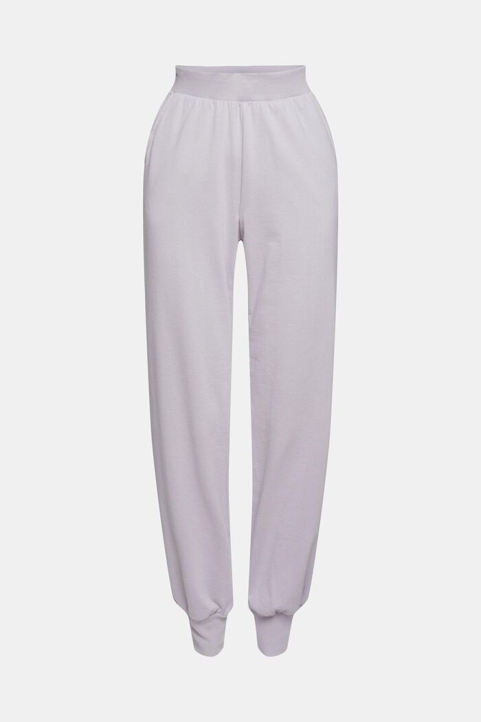 Containing TENCEL™: jersey tracksuit bottoms, LIGHT BLUE LAVENDER, overview
