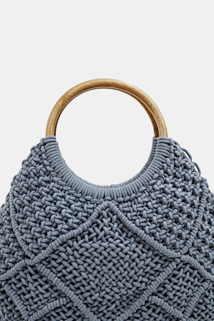 Crocheted tote bag, LIGHT BLUE, detail image number 3