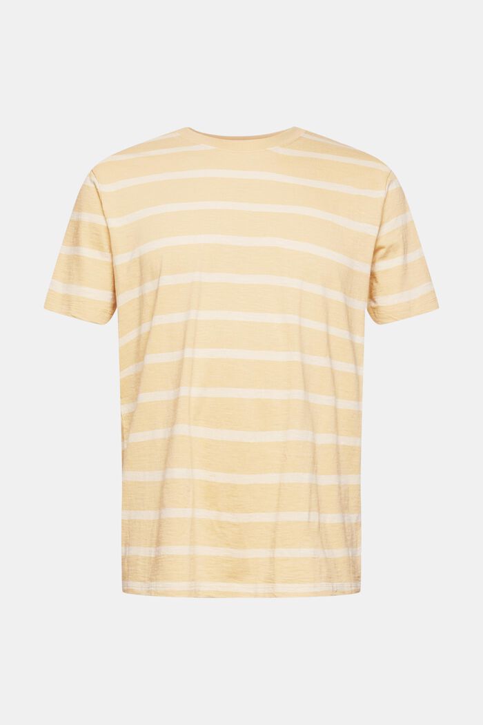 Striped jersey T-shirt, SAND, overview