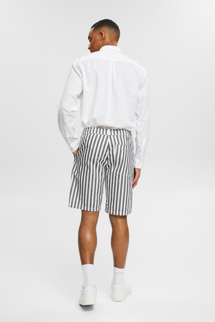 Shorts with striped pattern, NAVY, detail image number 3