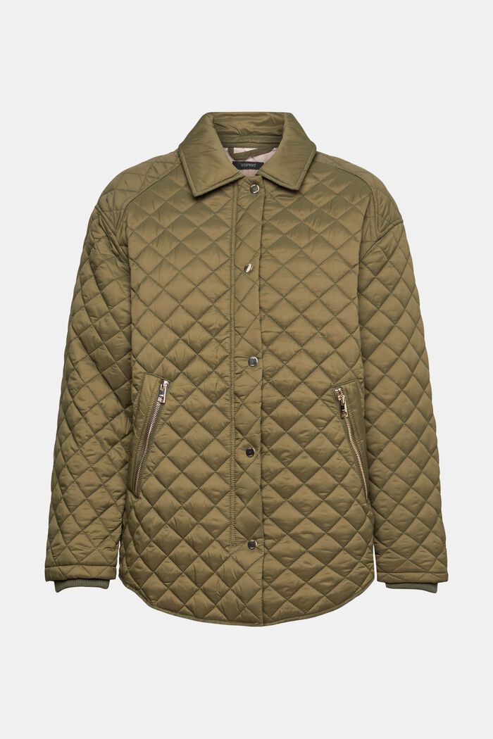 Quilted jacket, KHAKI GREEN, overview
