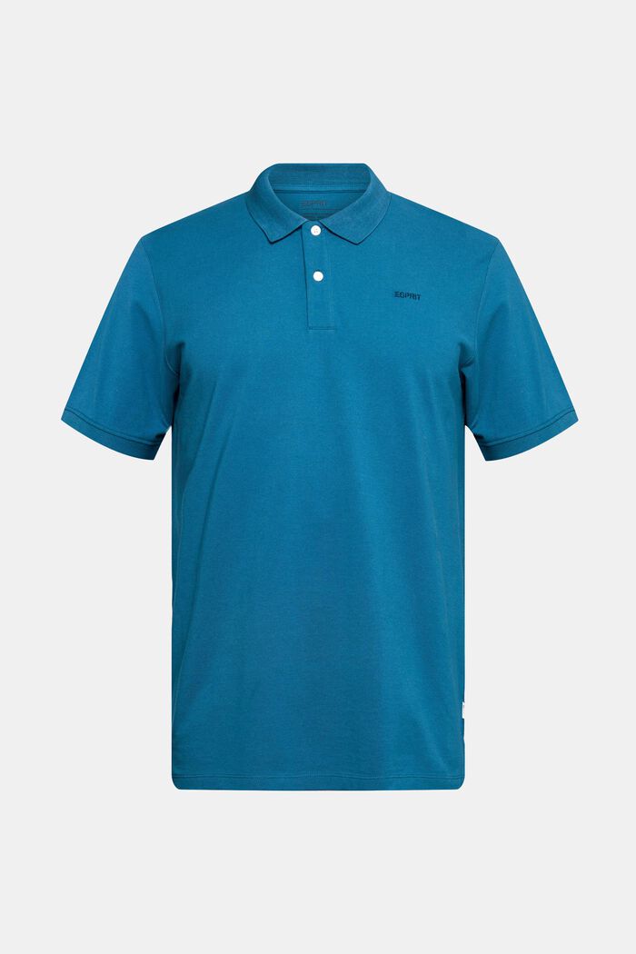 Cotton piqué polo shirt, PETROL BLUE, detail image number 2
