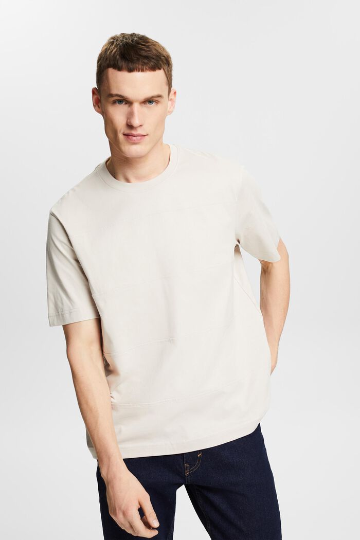 Organic Cotton Long-Sleeve T-Shirt, LIGHT BEIGE, detail image number 0