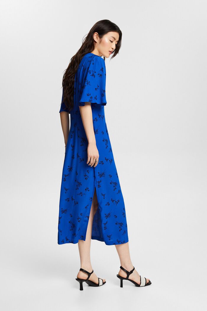 Print V-Neck Midi Dress, BRIGHT BLUE, detail image number 2