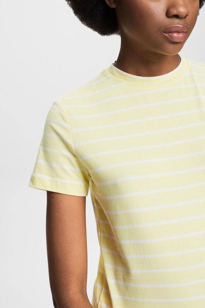 Striped Crewneck Top, LIME YELLOW, detail image number 3