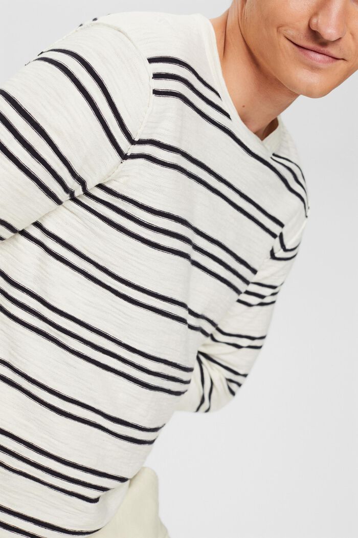 Striped jumper, OFF WHITE, detail image number 2