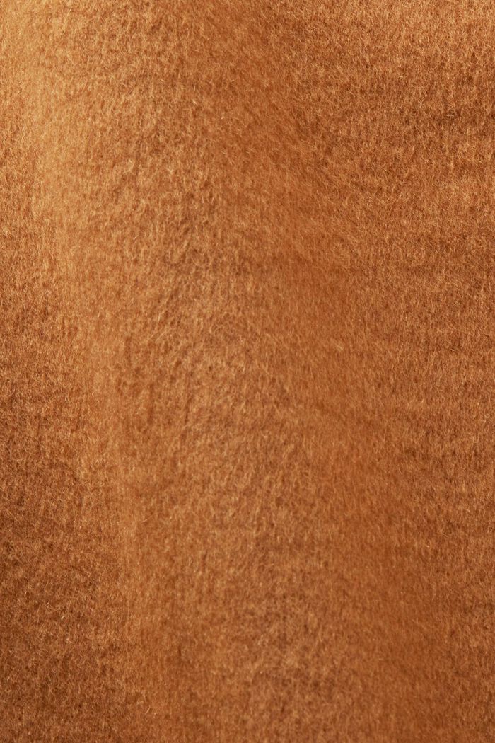 Wool-Cashmere Double-Breasted Coat, CARAMEL, detail image number 5