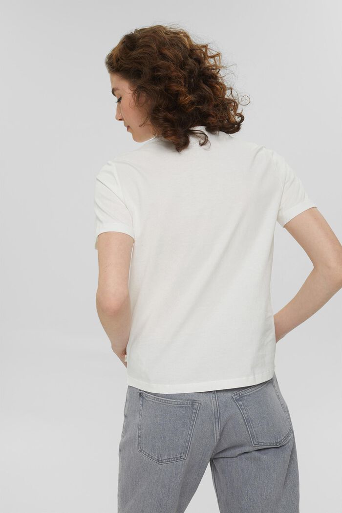 Printed T-shirt made of 100% organic cotton, OFF WHITE, detail image number 3