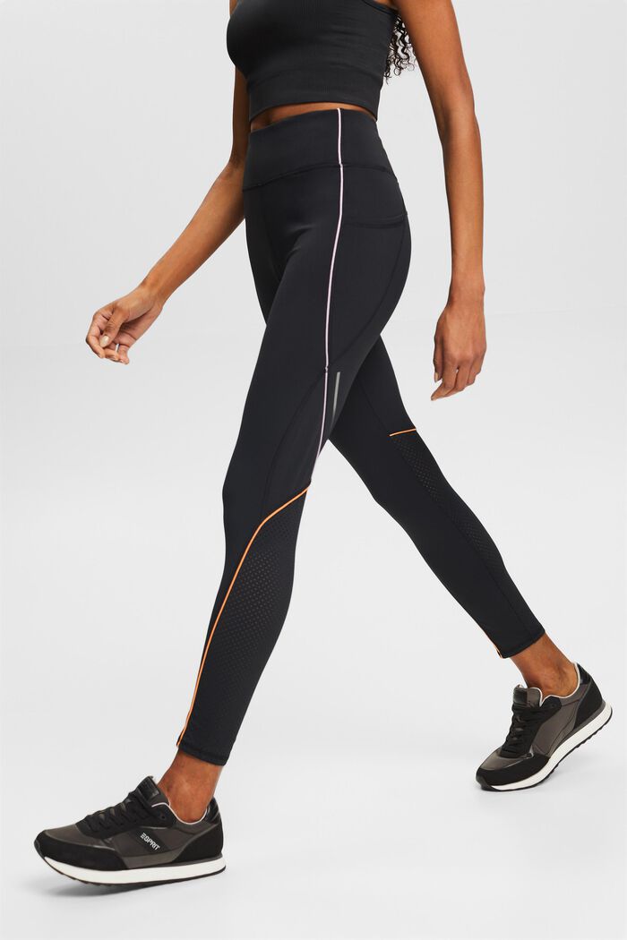 High-Waisted Sports Pants, BLACK, detail image number 0