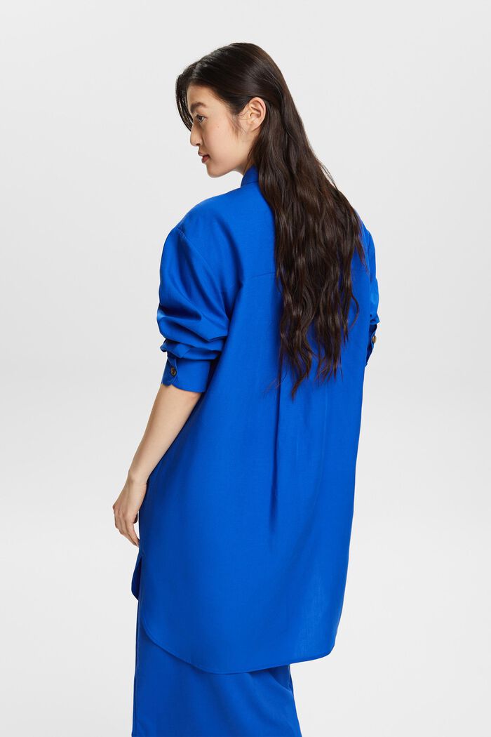 Oversized Button-Up Shirt, BRIGHT BLUE, detail image number 2