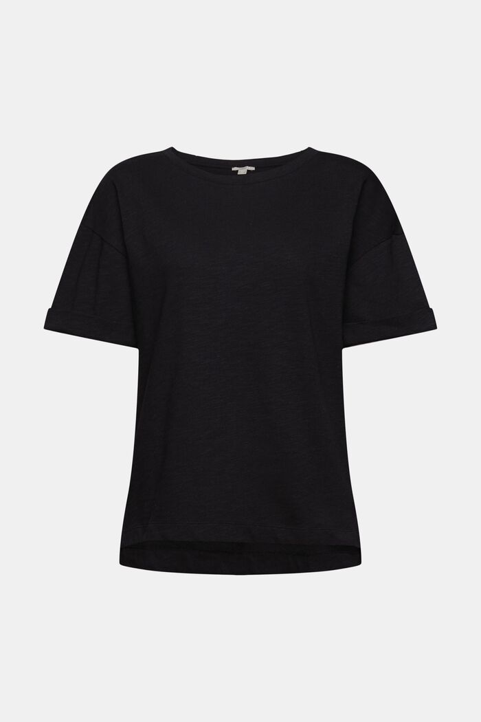 100% cotton T-shirt, BLACK, overview