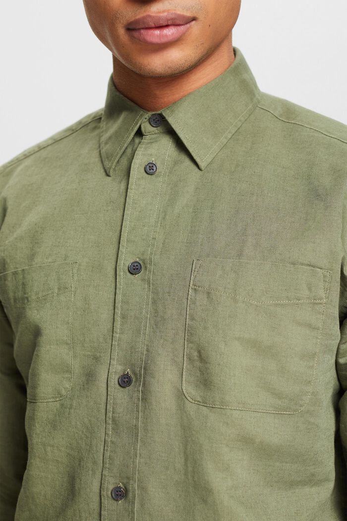 Long-Sleeve Shirt, LIGHT KHAKI, detail image number 3