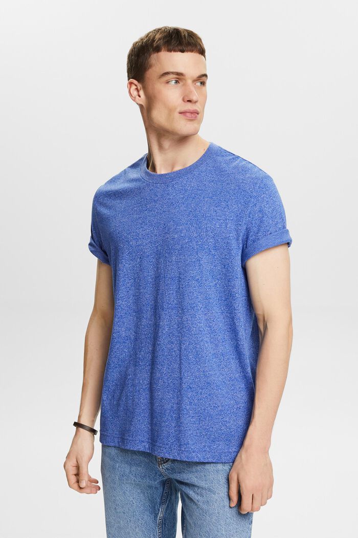 Melange T-Shirt, BRIGHT BLUE, detail image number 4