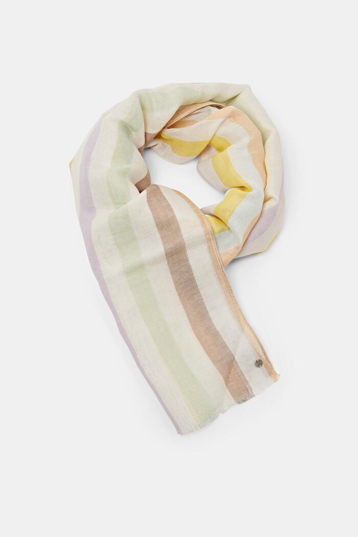 Striped Scarf, OFF WHITE, detail image number 0