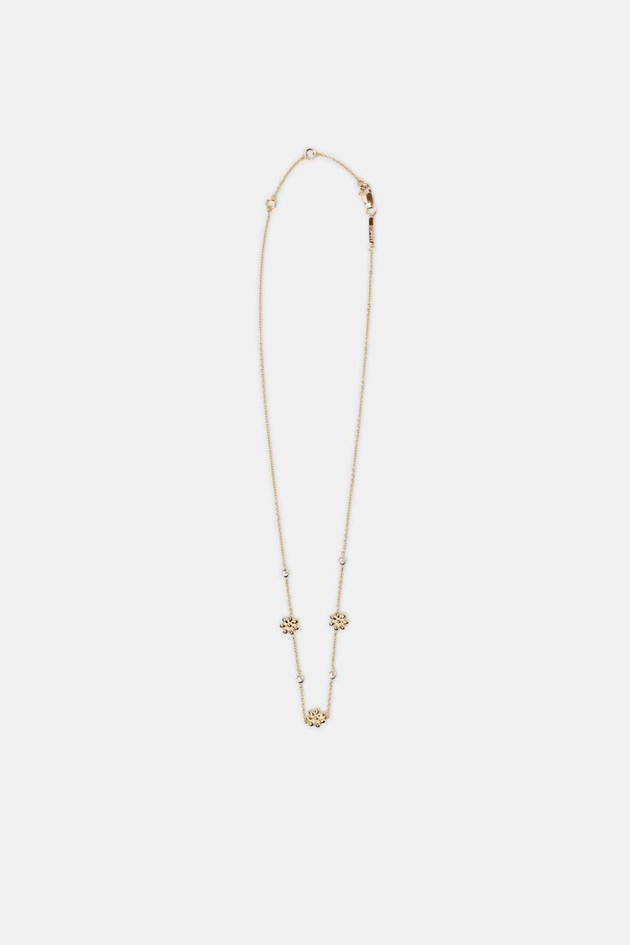 Daisy Zirconia Necklace, GOLD, detail image number 0