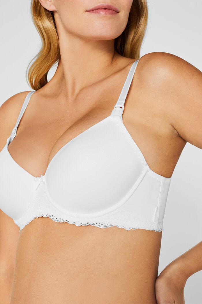 Nursing bra with underwiring and lace, NATURAL PEARL, detail image number 0