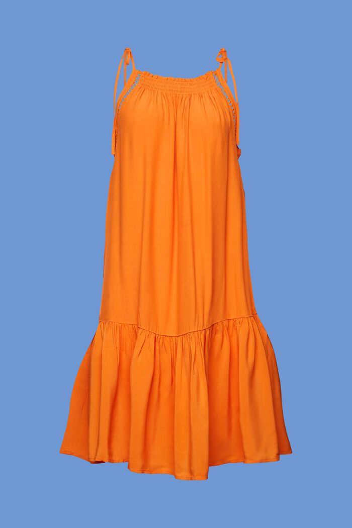 Strappy dress with smock, ORANGE, detail image number 6
